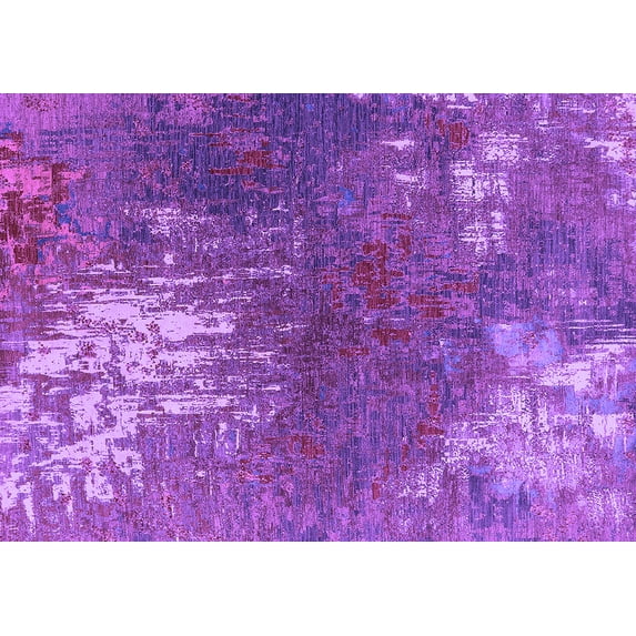 Ahgly Company Indoor Rectangle Oriental Purple Industrial Area Rugs, 2' x 3'