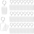 thumbnail image 1 of Llavero con foto transparente, 30 juegos de llaveros acrílicos en blanco de 1,2 x 1,8 pulgadas con foto de dos caras, 1 of 5