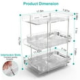 thumbnail image 5 of Teqhome 2 Packs 3 Tier Clear Bathroom Organizer with Dividers Multi-Purpose Pull-Out Pantry Organization and Storage for Kitchen Home Office, 5 of 11