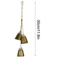 thumbnail image 3 of EUDIDV Xmas Decor Items Set Of 3 Christmas Bell Brass Cow Shabby Style Rustic Metal Hanging Giant Cow Bells Decor 4inch Hx3inch W/pcs Christmas Ornaments, 3 of 7
