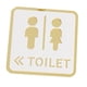 thumbnail image 1 of Letrero cuadrado de 12cm para baño, placa acrílica para baño, accesorios de arte de pared para oficina de negocios, restaurante, fácil de instalar Estilo C, 1 of 8
