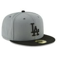 thumbnail image 3 of Men's New Era Gray/Black Los Angeles Dodgers Two-Tone 59FIFTY Fitted Hat, 3 of 6