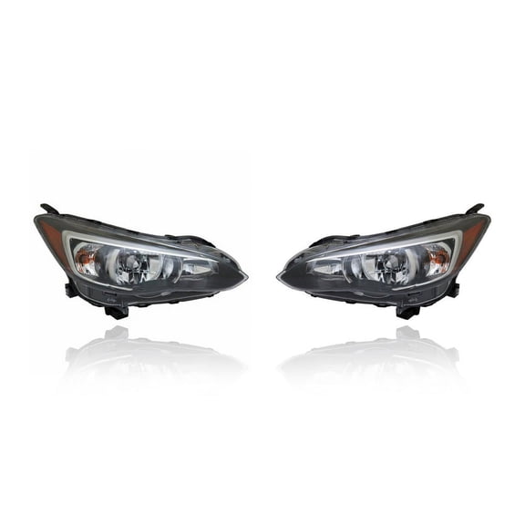 Headlight Assembly - TYC Fit/For 18-21 Subaru Crosstrek, 17-22 Impreza-Sedan/Wagon - Halogen - Pair, Left Driver Right Passenger Set - 84001FL00A, 84001FL01A