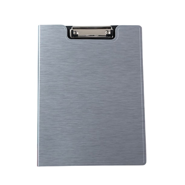 Tholdsy Sala de reuniones A4 Portapapeles para archivos Contratista Clip Board Documentos Archivos Organizador portátil Carpeta Bloc de notas Carpetas de archivos Gris