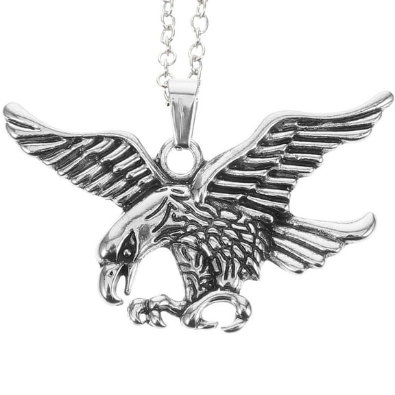 Worgeous  Necklace Chain Eagle Pendant Charms Shell Men Man Newborn Silver
