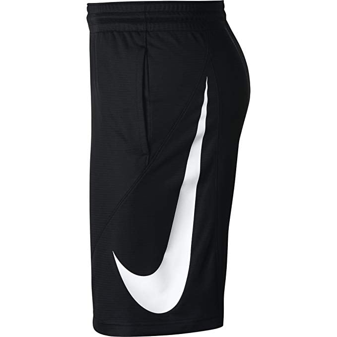 Nike HBR Iconic Swoosh Logo Basketball Shorts, Black/White, Medium Walmart.com