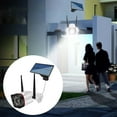 thumbnail image 1 of Luz de cámara de seguridad con sensor solar | Vigilancia exterior de 89 LED, control remoto, diseño de cámara ficticia, material ABS impermeable IP65, cable 3M, panel solar de bajo consumo, alcance, 1 of 9