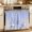 Periwinkle, Slate, Silver, Snow, variant on Oven Skirt Curtain for Kitchen 24x32 Inch, Blue Christmas Oven Curtain with 8 Ribbon Ties & Ruffle Trim, Stove Skirt Curtain Dishwasher for Cabinets Sinks Xmas Tree Forest Elk Snowflake Blue Plaid