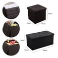 thumbnail image 2 of Banco otomano con almacenamiento WSYW de 55 litros, reposapiés plegable, asiento marrón, 2 of 7