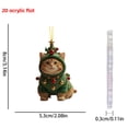 thumbnail image 3 of 1Pc Cat Christmas Ornament,2D Realistic Cats Ornaments for Christmas Tree -Acrylic Kitten Ornament Decor,Gifts for Cat Lovers Women&Men Pet Memorial Keepsake,Christmas Tree Acrylic Hanging Pendant, 3 of 7