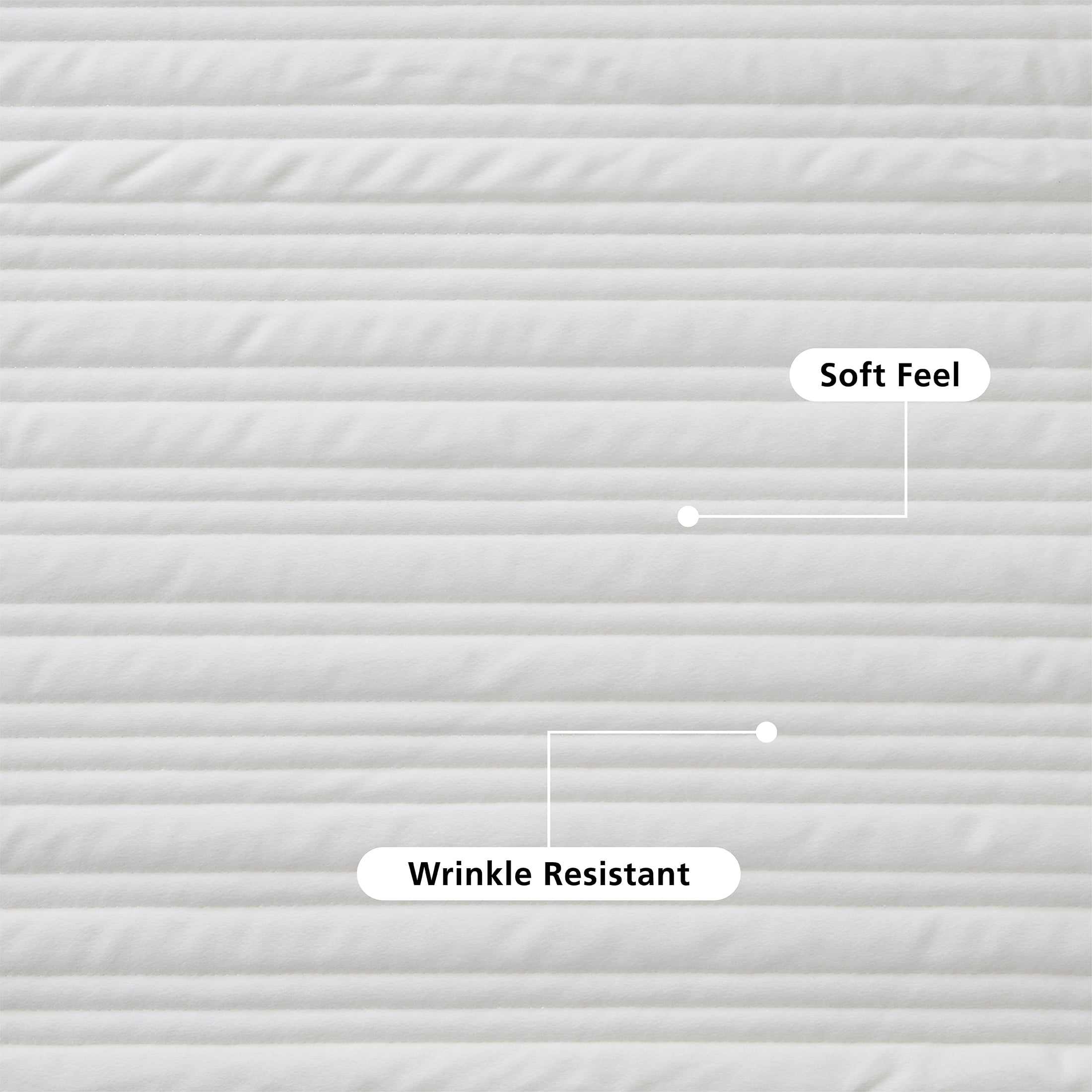 Mainstays Soft Velvet Pillow Sham, Standard, Off-White, 1 Pack