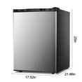thumbnail image 3 of KNDKO 2.6Cu.ft Upright Freezer, Mini Freezer with Reversible Single Door, Removable Shelves, Adjustable Thermostat for Home/Kitchen/Office, Silver, 3 of 6