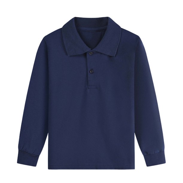 Odeerbi Camisas de Golf de Manga Larga Botón de Solapa Camisas de Tenis Uniforme Escolar