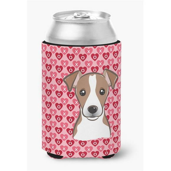 Carolines Treasures BB5330CC Jack Russell Terrier Hearts Can or Bottle Hugger