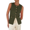 thumbnail image 1 of Chaleco tipo suéter PRETTYGARDEN para mujer 2025, verde, talla S, 1 of 9