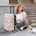 thumbnail image 2 of Euroco 5 Piece Luggage Sets with Spinner Wheels, Hardshell Lightweight Suitcase Set with TSA Locks and 2 Bags, Durable Checked Large Suitcase for Travel(8"/14"/20"/24"/28"),Pink Flower, 2 of 10