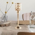 thumbnail image 4 of Crystal Candle Holder Candelabra Party Centerpiece Candlestick Home Decor L Gold, 4 of 9