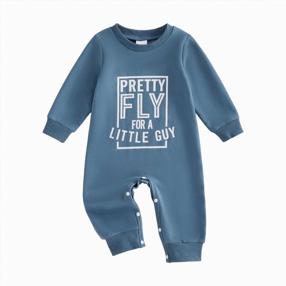 Newborn Baby Boy Fall Outfit Romper Jumpsuit Warm Infant Clothes Letter Embroidery Bodysuit Cotton Winter Clothes 0-18 Months Kaprioy Baby Boy Clothes