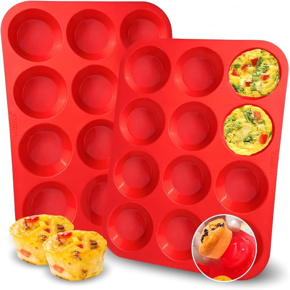 ACDANC 12-Cup Non-stick Silicone Muffin Pan