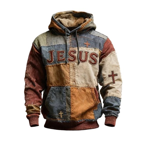 XIAOCHA Men's Vintage Hoodie Long Sleeve Graphic Print Sweatshirts Street Casual Pullover Top, OTHER, Sizes XL
