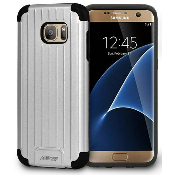 SILVER MATTE METALLIC SLIM DUO-SHIELD CASE COVER FOR SAMSUNG GALAXY S7 EDGE SM-G935