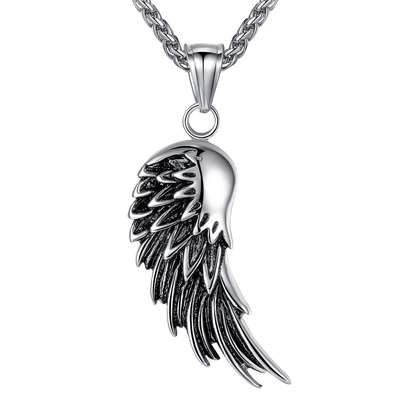 NEW Flying Angel Silver 316L Stainless Steel Titanium Pendant Necklace AW31