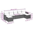thumbnail image 2 of vidaXL 7 Piece Patio Sofa Set with Cushions Gray Poly Rattan, 2 of 10