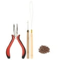 thumbnail image 2 of Hair Extension Tool Kit with Silicone Rings Crochet Pulling Hook Portable Hair Styling Kit, 2 of 7