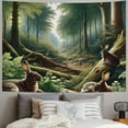 thumbnail image 2 of JEUXUS Hanging Tapestry Three Rabbits Easter Gifts Vintage Suitable for Hanging Painting, 2 of 6