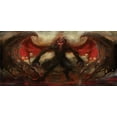 thumbnail image 4 of Fantasy World Piggy Bank, Devil Shadow with Wings Primary Opponent of Rising Hell Afterlife Image, Ceramic Coin Bank Money Box for Cash Saving, 3.6" X 3.2", Red Grey, by Ambesonne, 4 of 4