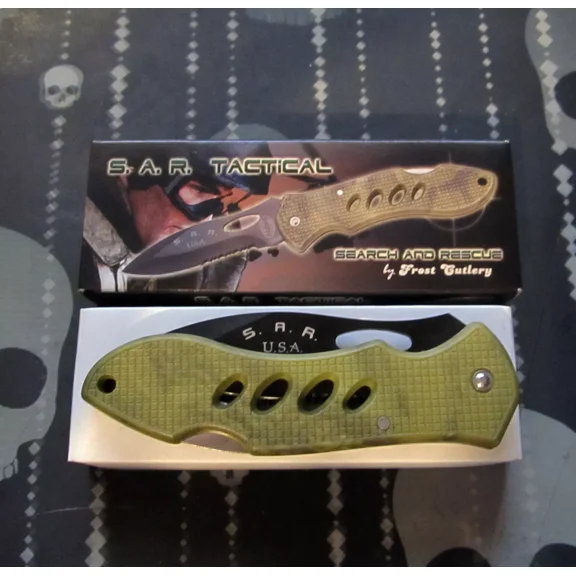 Frost ~ 16-058Ca 16058Ca Search & Rescue Tactical Folding Knife ~ Camo Composite