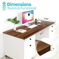 thumbnail image 4 of Kaboon 59.1x27.56 inch Universal Table Top, 1 inch Thick, Dark Walnut, 4 of 6