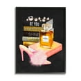 thumbnail image 2 of Stupell Industries Be You Motivational Perfume Bottle Bookstack Fluffy Pompom Heel,24 x 30, Design by Ziwei Li, 2 of 5