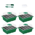 thumbnail image 1 of koolsoo Seed Starter Tray 12 Holes Growing Tray for Microgreens Windowsills Terraces 4Pcs, 1 of 9