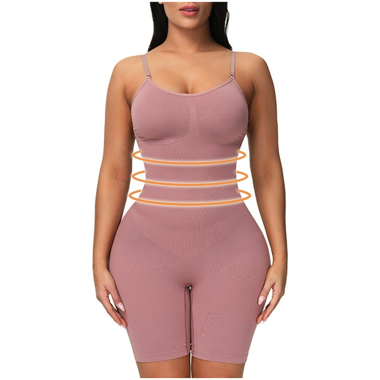Ecqkame Bodysuit for Women Tummy Control Shapewear Clearance Ladies  Seamless One-Piece Body Shaper Abdominal Lifter Hip Shaper Underwear  Stretch Slimming Body Corset Pink S 