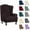 Dark Coffee, variant on LKJYER Wing Chair Slipcovers 2 Pieces Stretch Spandex Wingback Chair Covers Sofa Slipcover Washable Armchair Protector Cover for Living Room and Bedroom