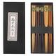 thumbnail image 1 of GOOHOCHY 5 pares de palillos japoneses antideslizantes de madera natural, vajilla para casa y restaurante (cuadrados, set de regalo), 1 of 8