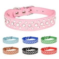 thumbnail image 5 of 10 To 24 Long Personalized Rhinestone Leather Shiny Crystal Collar For Pet Dog And Cat, 5 of 5