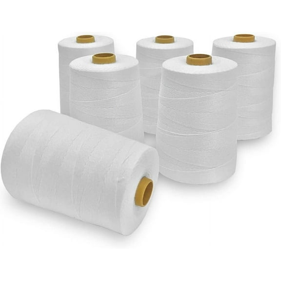Heavy Duty Spool Sewing Thread for Bags Stitcher Closer 3600 ft 6 Rolls