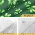 thumbnail image 4 of Saint Patrick's Day No Hooks Shower Curtain with Snap-in Liner Watercolor Dark Green Shamrocks Green Shower Curtains for Bathroom, Waterproof, Easy Install, Washable 36"x72", 4 of 9
