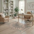 thumbnail image 2 of ODIKA Faded Pink Pastel Border Centered Motif Traditional Vintage Non-Slip Chair-Friendly for Home Office, Gaming Room, Under Desk, 2 of 7