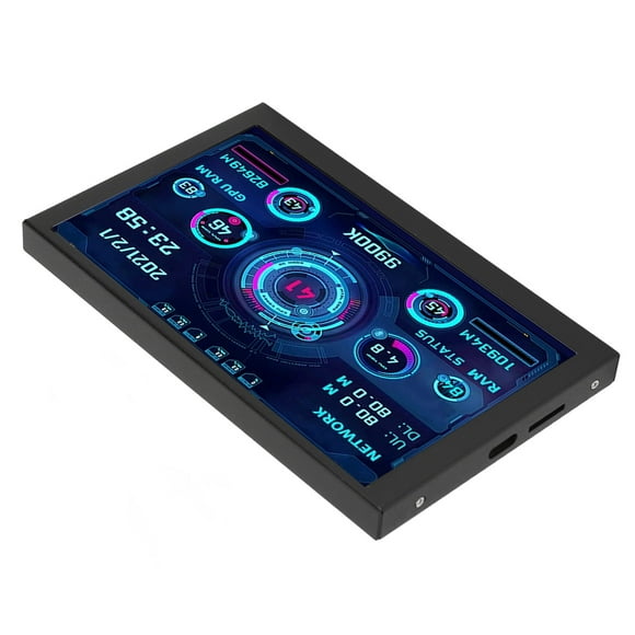 PC CPU Data Monitor, Energy Saving Horizontal Vertical Switching Mini ITX PC Case Moniror USB TYPE C For Office