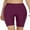 Red, variant on Alove Solid Stretch High Waist Board Shorts With Two Pockets For Women Swim Boyleg Trunk