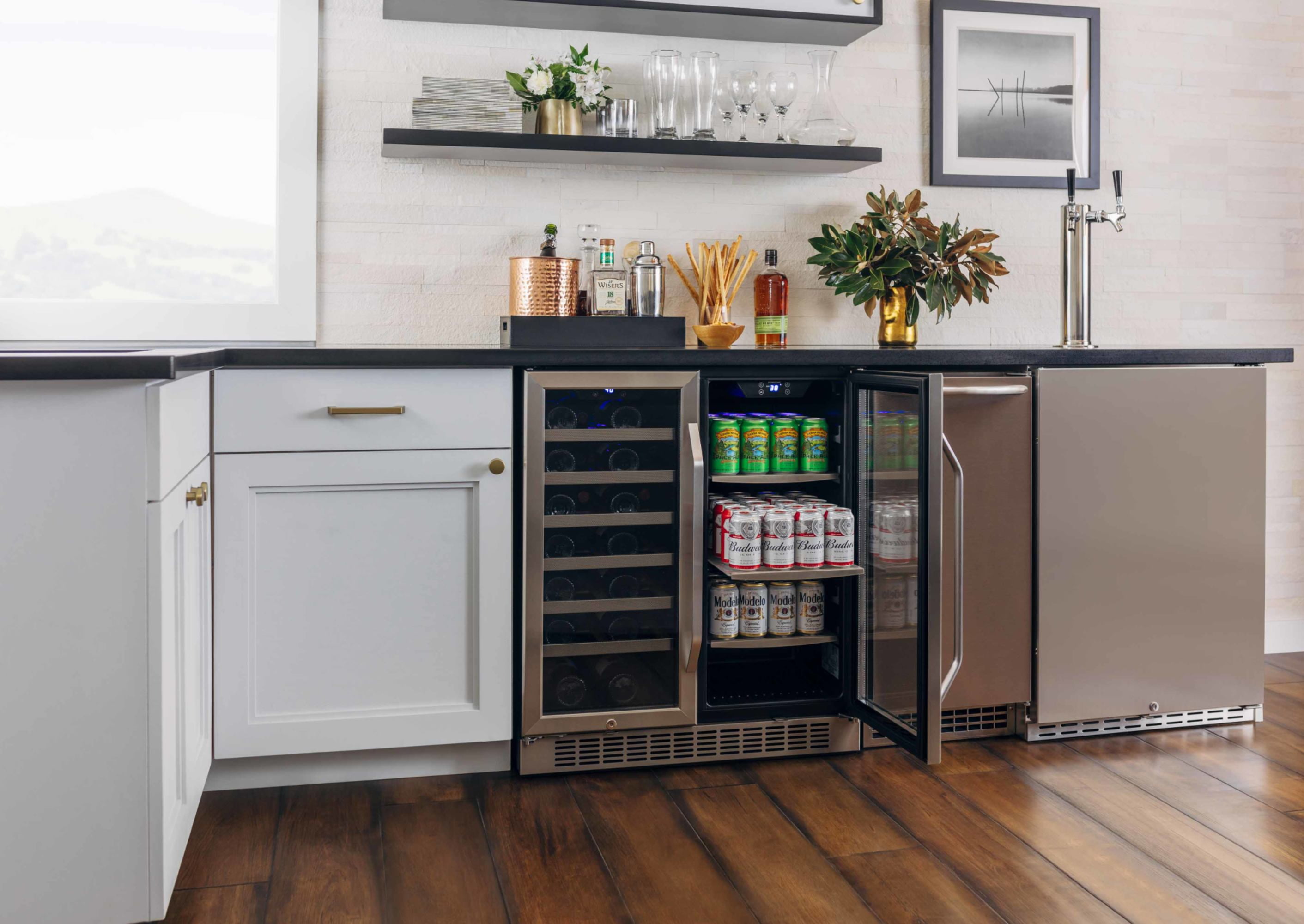 Edgestar Cwb2886fd 30" Wide 28 Bottle Built-In Dual Zone Beverage Center - Stainless Steel