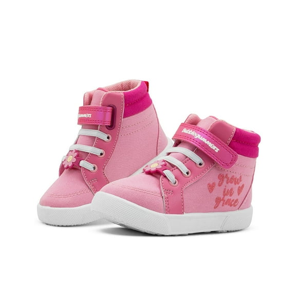 Tenis Bota Luces Niña Bubble Gummers Tabata III Velcro Antiderrapante 12-17 fucsia