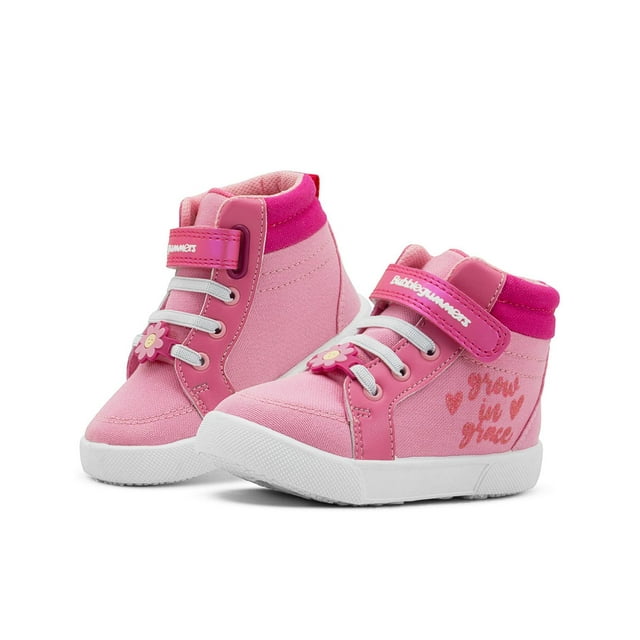 Tenis Bota Luces Bubble Gummers Niña Tabata III Velcro Antiderrapante 12-17 Fucsia