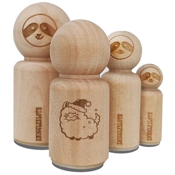 Christmas Llama Rubber Stamp for Scrapbooking Crafting Stamping - Medium 1 Inch