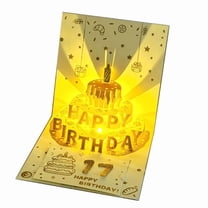 Musical Light Up Birthday Card 3D Happy Birthday Greeting Card With Light and Music for Women Men Husband Wife Children