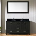 thumbnail image 2 of Virtu Caroline Premium 60'' Double Bathroom Vanity Set with Black Galaxy Granite Top and Mirror, 2 of 2