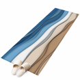 thumbnail image 2 of Blue Brown Ombre Washable Runner Rugs 2'x6', Blue Gradient Low Pile Throw Entryway Rug Non-Slip Sturdy Edge Binding Carpet for Indoor Bedside Entrance Bedside, 2 of 9